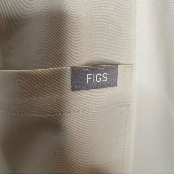 Figs Cairo Cargo Scrub Pants in Slate Gray with Neon Yellow Drawstring 5XLR - Picture 9 of 12